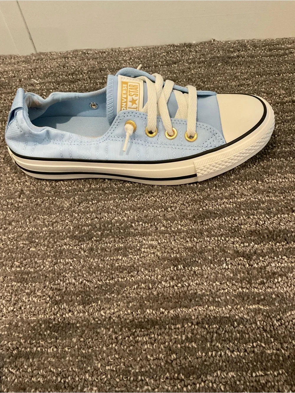 Converse Kids Low-Top Canvas Sneakers - Light Blue and White